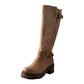 Bota Largas Bucanera Darylyn Caqui Weide(STOCK LIMITADO)