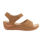 Sandalia Meghan Camel Weide