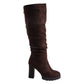 Bota Largas Teagan Marron Weide(STOCK LIMITADO)