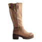 Bota Largas Bucanera Darylyn Caqui Weide(STOCK LIMITADO)