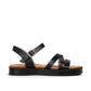 Sandalia Mujer Flor Negro Weide
